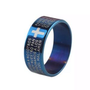 8mm Titanium Steel Prayer Ring Men / Women